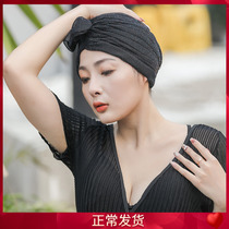 Swimming cap Female long hair Baotou lenient lady Fashion Big sign up for day series Retro not ler head swimming tide cloth