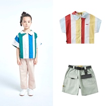 Daddys home spot COOIII new childrens color parasol short sleeve shirt casual pants shorts 79