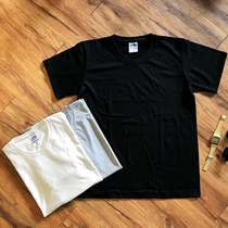 Daily Joker simple solid color round neck short sleeve base shirt T-shirt cotton short TEE men and women Black and White Gray