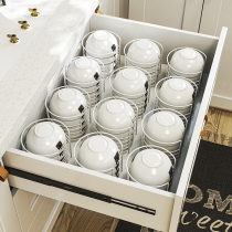 Yushijia kitchen inverted button drain bowl rack household drawer built-in bowl rack cupboard air superimposed storage artifact