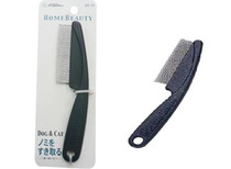 Polygime doggyman extremely dense tooth round head with shank stainless steel insect repellent comb cleaning the flea stool to the flea comb