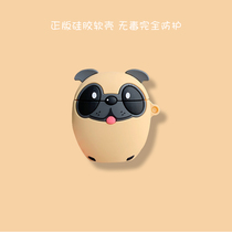 Starling Pug AirPods protective case Apple AirPods2 cute creative Silicone ultra-thin soft shell 2 generation wireless Bluetooth headset box Tide brand(suitable for one generation and two generations)