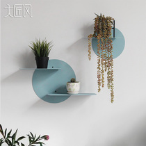 Modern simple wall wall hanging personality creative combination wall decoration living room bedroom kitchen bathroom full moon shelf