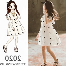 Polka dot dress summer 2020 new childrens summer fashionable childrens clothing skirt girl net red Western princess skirt 5