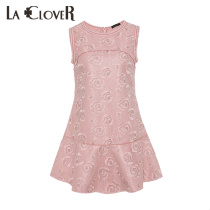 LACLOVER Langkavin Princess of Wales series elegant gold silk rose embroidery A version of vest dress LC84ME1