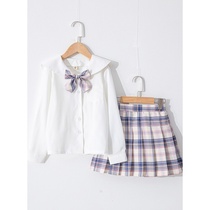 Belan Senma Girls Spring Dress jk Uniform Suit Children Spring and Autumn Sailor Academy Style Middle School Children Genuine Dress Foreign Style