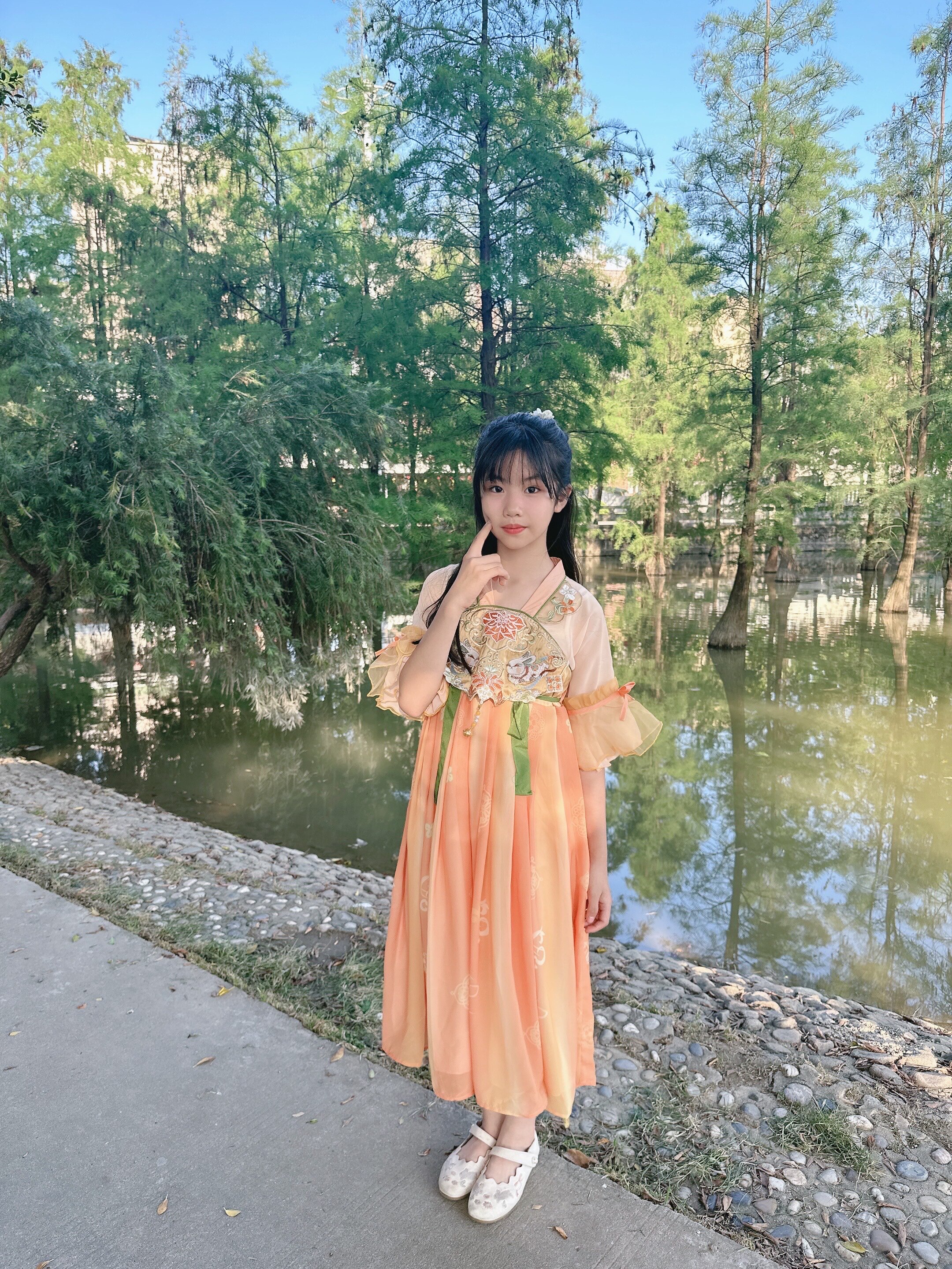 女童汉服夏款儿童古装连衣裙2024新款中国风夏装女孩公主裙子夏季