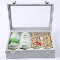 40-digit bracelet box jewelry jewelry box bracelet storage display gold and silver jade jewelry box glass with lid