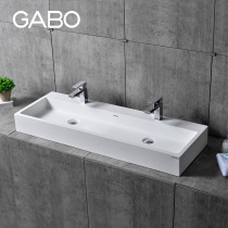 Viewing platform upper basin artificial stone art basin household wash basin 10147 wash basin square hanging wall bathroom double basin