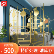 Office screen partition modern minimalist New Chinese living room decoration Easy partition wall movable fold