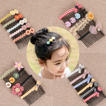 South Korean children inserted in chopped hair Hair Comb Girl Hair Clip Liu Hai Clip Adorable Disc Hair Fixed Head Accessories Hairpin