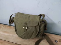 Old goods original 1966 earthy yellow 56 style five or six bullets canvas liberation satchel bag made oblique cross shoulder shoulder