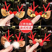 Christmas headwear hairclip antlers issuing sen nv exquisite ins simple cute adult lu er red chao xian sen xi