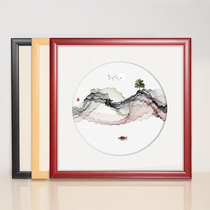 Chinese painting frame calligraphy and painting frame square photo frame solid wood book frame framing Wall rice paper framing wall hanging rice paper framing frame