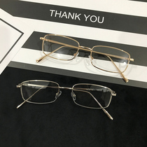2018 New Net Red Seal sail with square flat glasses for men and women couples ins tide glasses gold with myopia