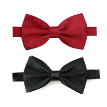 Mens bow tie Best man bow tie Groom wedding brother group suit bow wedding British simple atmosphere black