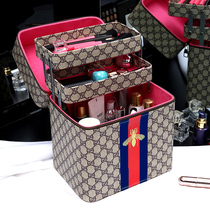 Cosmetic bag large capacity simple portable double-layer large cosmetic storage bag waterproof storage box portable cosmetic case