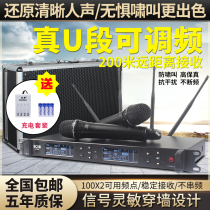 Professional one drag two UR-868 true diversity U stage stage performance four antenna wireless microphone engineering KTV microphone
