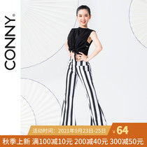 Connie new dance pants ladies Latin dance pants high waist dancing wide leg pants body practice Big Horn trousers