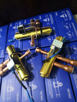 Refrosting valve three-way defrost valve cold storage aluminum exhaust hot fluorinating valve exhaust pipe cold storage special 19 22mm welding joint