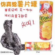 Spoof tricky gifts Fun toys Strange whole person prank props Birthday gifts Potato chips barrels snakes