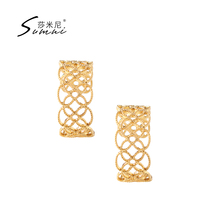 sumni Samini 18K gold 925 silver lace earrings European and American court style personality ring earrings earrings women