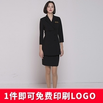 Hong Kong Miqiu Winter's new professional dress for women is packing fashion high-end front desk work clothes for female beauticians