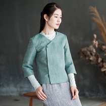 (Du Ji) Original two-color wool short V-neck casual jacket small coat women Joker