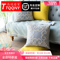TTQQNY Original Cloth Art American Neoclassical Eurostyle Wire Embroidered Cotton Linen Style Board Room Sofa Cushions for holding pillows