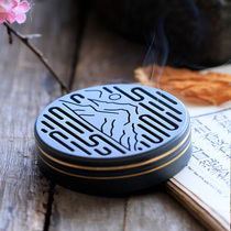 Retro pure copper pan incense burner household indoor purification air sandalwood incense box car aroma diffuser box
