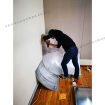 Virtual studio blue box arc panel green box building corner building material no shadow studio no wall arc substrate