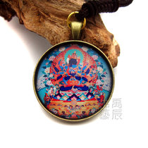 YC6334 boutique new dense diamond Donka round Buddhas card pendant Tibetan getaway The necklace can be set as a pattern