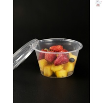 Yu Nuo disposable lunch box Rectangular lunch box thickened takeaway packing box Plastic transparent fast food box round soup bowl