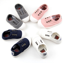 Korean childrens lazy shoes canvas shoes sneakers parent-child shoes a pedal male and female baby casual childrens shoes small white shoes