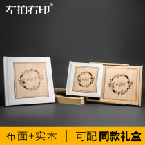 Wedding photo album production Ruoxi high-end photo studio Wedding photo book Creative solid wood couple photo album