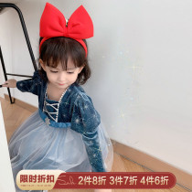 Fall in love with girls princess dress 2020 new autumn baby Foreign style dress children love yarn skirt