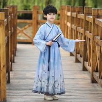 Childrens Hanfu Boys Spring and Autumn Gongzi Clothing Tang Dress Chinese Style Boys Ancient Costumes Performance Guoxuesuit Autumn Long Sleeve