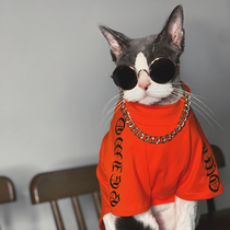 Pet Kitty Dogs Clothing Anti-Hair Shave Vest Tide Cards Summer Thin breathable pure cotton T-shirt large canine