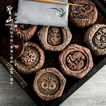 Holy mountain antique brick carving cover stone carving pot cover shelving tea pet tea ceremony antique ornaments kung fu tea set accessories