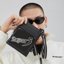 Yingming mens vertical mobile phone bag messenger bag Korean fashion mini womens key coin purse bag small bag