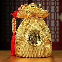 Money bag decoration cornucopia piggy bank Living room wine cabinet TV cabinet Entrance shop opening housewarming gift