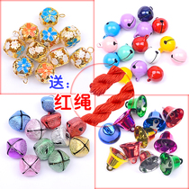 Small Bell Ringer Bracelet Necklace Ornament Handmade DIY Accessories Candy Color Pet Item Ring Pendant Color Christmas Pendant