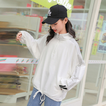 Sweatshirt women loose bf lazy wind 2021 New White Korean version of coat Joker student pullover ins ins