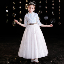 Flower girl wedding little girl dress Princess dress foreign children wedding dress girl piano performance birthday costume