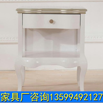 Luxury carved TV cabinet neoclassical hotel bedside cabinet small cabinet model room European hotel master bedroom bedside table