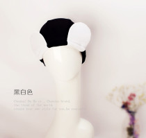 Korean cute girl heart Mickey rabbit ears increase super stretch mens and womens childrens drawstring hot spring swimming cap