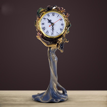 Beautiful watch ornaments home accessories creative living room European style clock fashion personality creative desktop clock mute