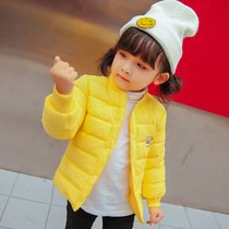 Childrens clothing 2021 new winter small childrens cotton-padded jacket male baby cotton clothing children light coat tide