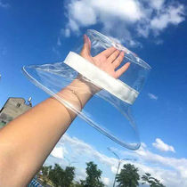 Net Red Star Soft Plastic Pot Hat Fishing Rowing Waterproof PVC Transparent Sugar Hat Sunscreen Fisherman Hat