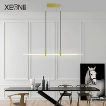 2021 New Led Line Chandeliers Office Front Desk A Typeface Designer Nordic Creativity Bench Strip Chandeliers